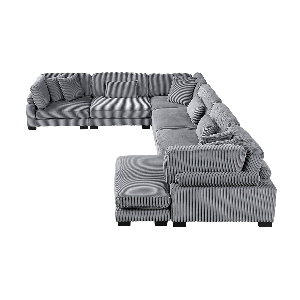 Traverse Gray 6-Piece Modular Sectional with Reversible Chaise by Homelegance at Eve Furniture