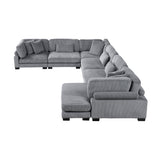 Traverse Gray 6-Piece Modular Sectional with Reversible Chaise by Homelegance at Eve Furniture