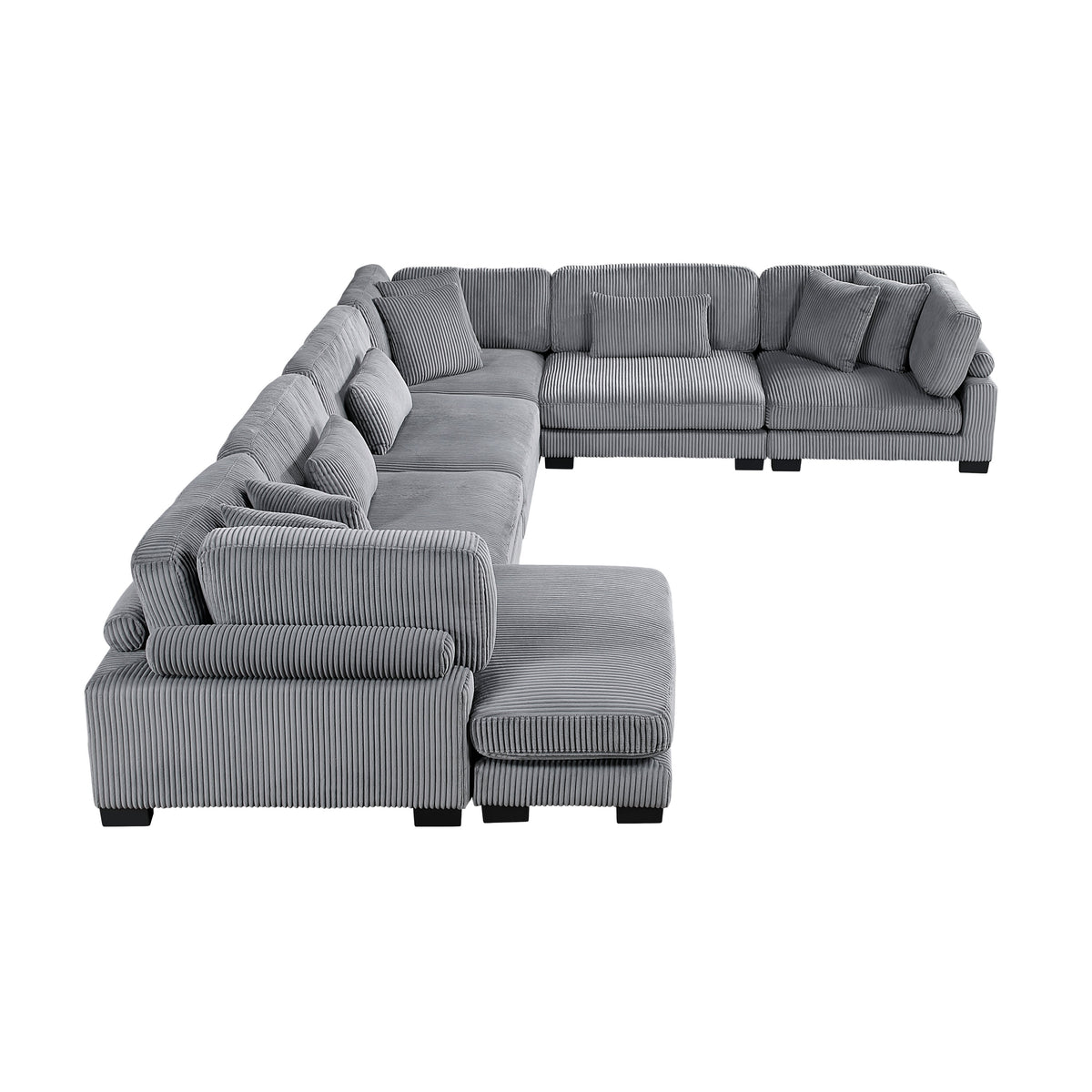 Traverse Gray 6-Piece Modular Sectional with Reversible Chaise by Homelegance at Eve Furniture