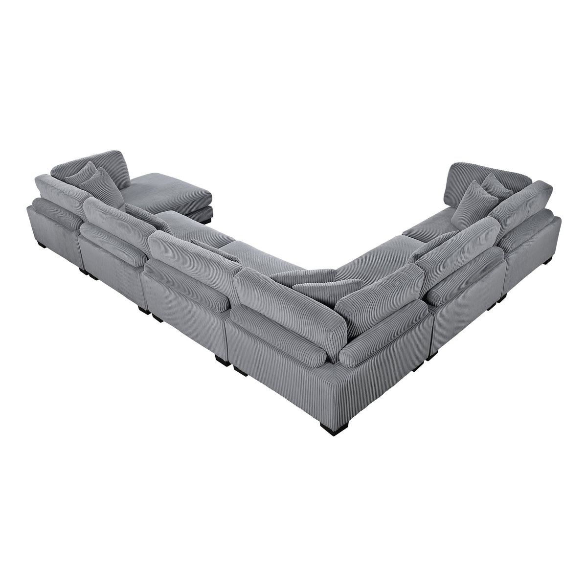 Traverse Gray 6-Piece Modular Sectional with Reversible Chaise by Homelegance at Eve Furniture