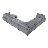 Traverse Gray 6-Piece Modular Sectional with Reversible Chaise by Homelegance at Eve Furniture