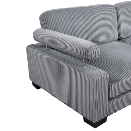 Traverse Gray 7-Piece Modular Sectional with Reversible Chaise and Ottoman by Homelegance at Eve Furniture