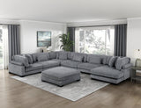 Traverse Gray 7-Piece Modular Sectional with Reversible Chaise and Ottoman by Homelegance at Eve Furniture