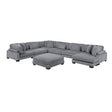 Traverse Gray 7-Piece Modular Sectional with Reversible Chaise and Ottoman by Homelegance at Eve Furniture
