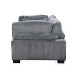 Traverse Gray Corduroy 2-Piece Loveseat by Homelegance at Eve Furniture