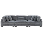 Traverse Gray Corduroy 3-Piece Sofa by Homelegance at Eve Furniture
