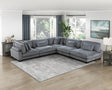 Traverse Gray Corduroy 5-Piece Modular Sectional by Homelegance at Eve Furniture