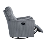 Traverse Gray Swivel Glider Reclining Chair