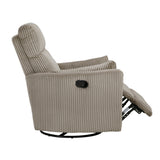Traverse Gray Swivel Glider Reclining Chair by Homelegance at Eve Furniture