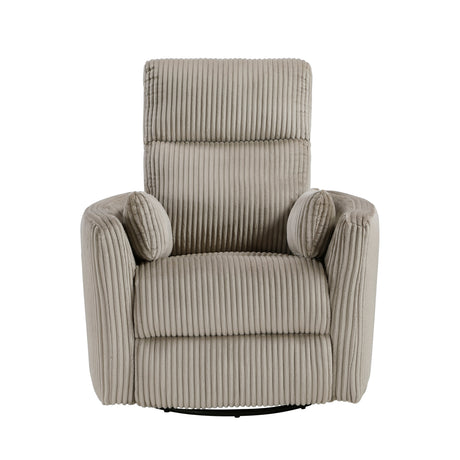 Traverse Gray Swivel Glider Reclining Chair by Homelegance at Eve Furniture