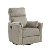 Traverse Gray Swivel Glider Reclining Chair by Homelegance at Eve Furniture