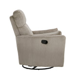Traverse Gray Swivel Glider Reclining Chair by Homelegance at Eve Furniture
