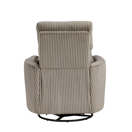 Traverse Gray Swivel Glider Reclining Chair by Homelegance at Eve Furniture