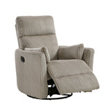 Traverse Gray Swivel Glider Reclining Chair by Homelegance at Eve Furniture