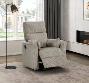 Traverse Gray Swivel Glider Reclining Chair by Homelegance at Eve Furniture
