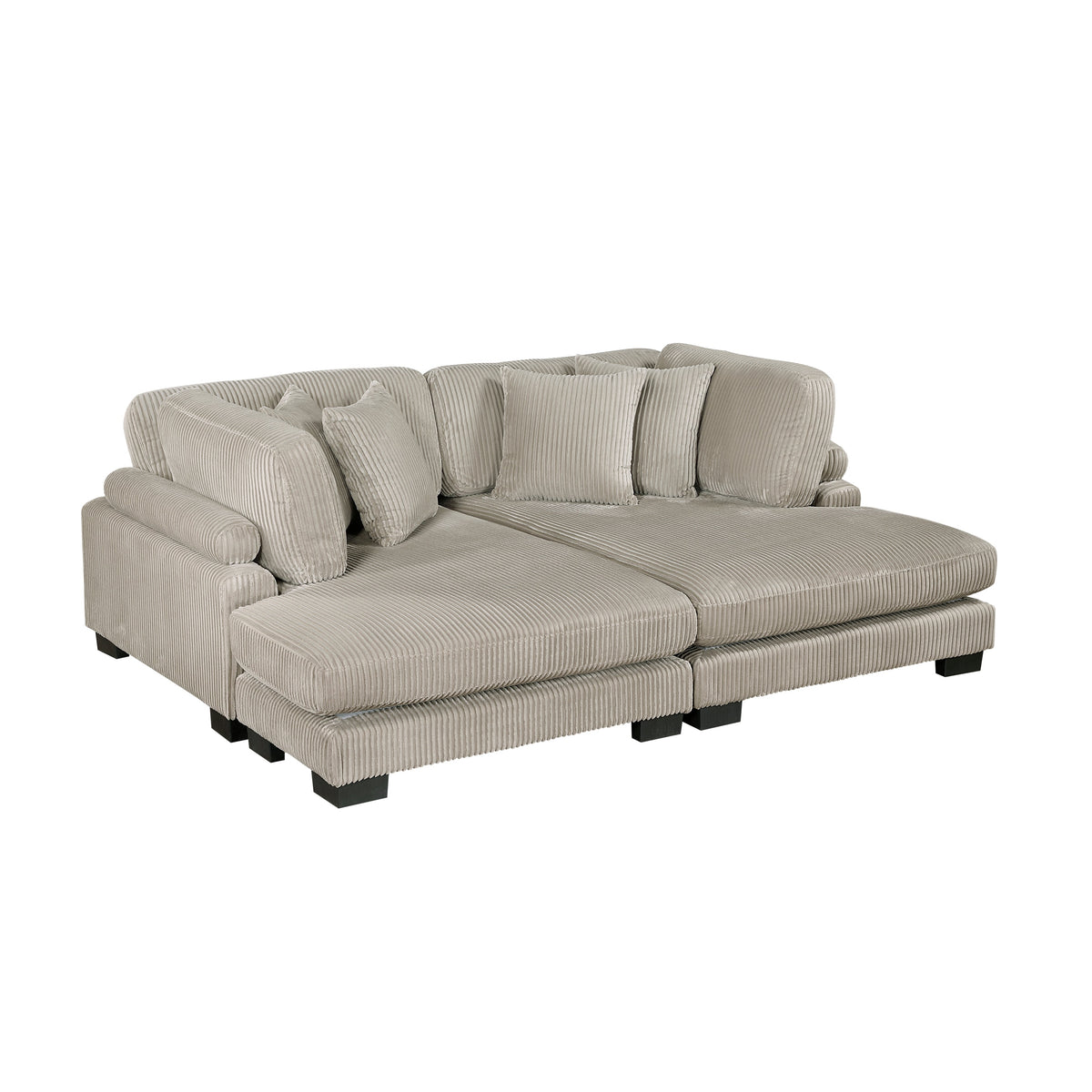 Traverse Taupe 2-Piece Chaise Lounge by Homelegance at Eve Furniture