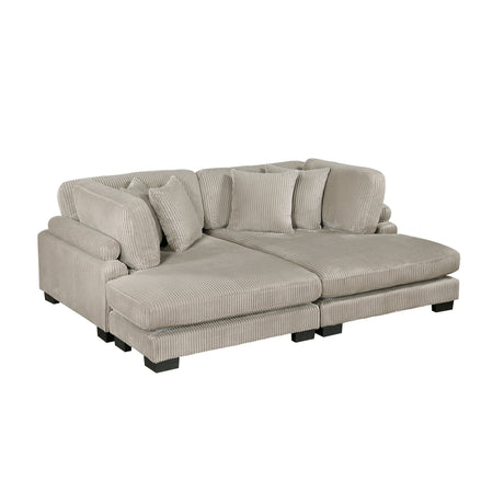 Traverse Taupe 2-Piece Chaise Lounge by Homelegance at Eve Furniture