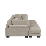 Traverse Taupe 2-Piece Chaise Lounge by Homelegance at Eve Furniture