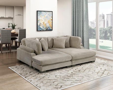 Traverse Taupe 2-Piece Chaise Lounge by Homelegance at Eve Furniture