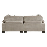 Traverse Taupe 2-Piece Corduroy Modular Loveseat by Homelegance at Eve Furniture