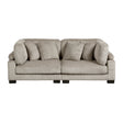 Traverse Taupe 2-Piece Corduroy Modular Loveseat by Homelegance at Eve Furniture