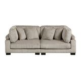 Traverse Taupe 2-Piece Corduroy Modular Loveseat by Homelegance at Eve Furniture