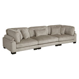 Traverse Taupe 3-Piece Corduroy Modular Sofa by Homelegance at Eve Furniture