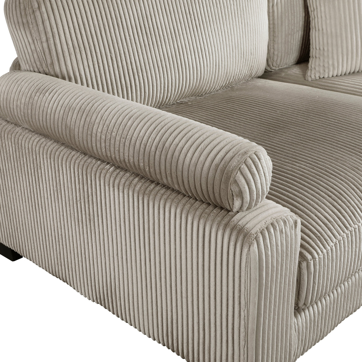 Traverse Taupe 3-Piece Corduroy Modular Sofa by Homelegance at Eve Furniture