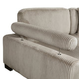 Traverse Taupe 3-Piece Corduroy Modular Sofa by Homelegance at Eve Furniture