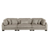 Traverse Taupe 3-Piece Corduroy Modular Sofa by Homelegance at Eve Furniture