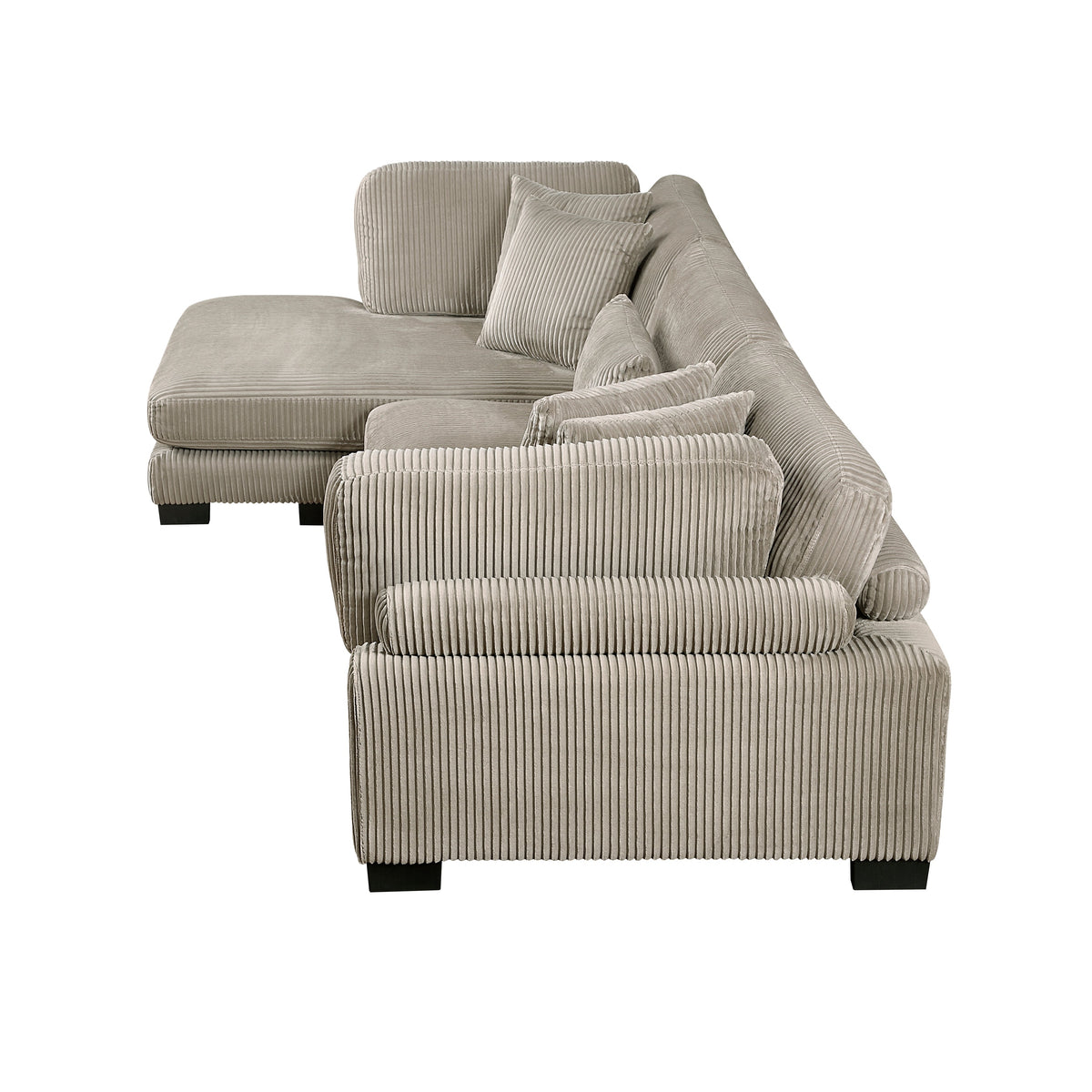 Traverse Taupe 3-Piece Modular Sectional with Reversible Chaise by Homelegance at Eve Furniture