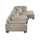 Traverse Taupe 3-Piece Modular Sectional with Reversible Chaise by Homelegance at Eve Furniture