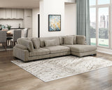 Traverse Taupe 3-Piece Modular Sectional with Reversible Chaise by Homelegance at Eve Furniture