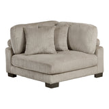 Traverse Taupe 4-Piece Corduroy Modular Sectional with Ottoman by Homelegance at Eve Furniture