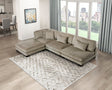 Traverse Taupe 4-Piece Corduroy Modular Sectional with Ottoman by Homelegance at Eve Furniture