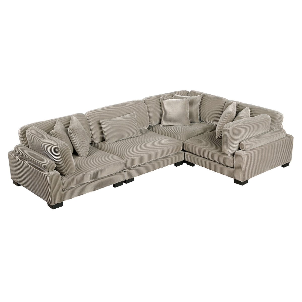 Traverse Taupe 4-Piece Modular Sectional by Homelegance at Eve Furniture