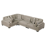 Traverse Taupe 4-Piece Modular Sectional by Homelegance at Eve Furniture