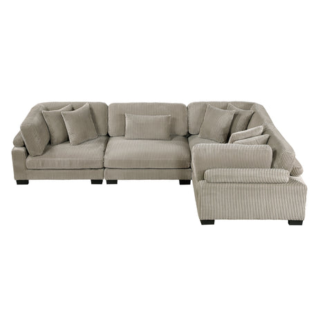 Traverse Taupe 4-Piece Modular Sectional by Homelegance at Eve Furniture