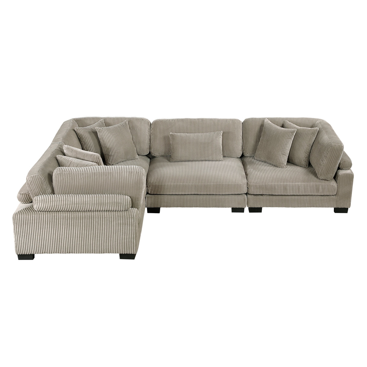 Traverse Taupe 4-Piece Modular Sectional by Homelegance at Eve Furniture