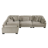 Traverse Taupe 4-Piece Modular Sectional by Homelegance at Eve Furniture
