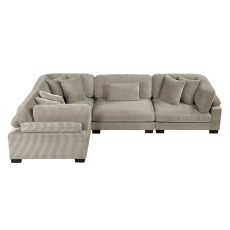 Traverse Taupe 4-Piece Modular Sectional by Homelegance at Eve Furniture