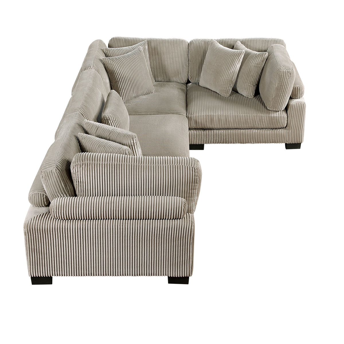 Traverse Taupe 4-Piece Modular Sectional by Homelegance at Eve Furniture