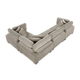 Traverse Taupe 4-Piece Modular Sectional by Homelegance at Eve Furniture
