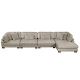 Traverse Taupe 4-Piece Modular Sectional with Reversible Chaise by Homelegance at Eve Furniture