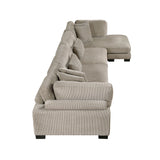 Traverse Taupe 4-Piece Modular Sectional with Reversible Chaise by Homelegance at Eve Furniture