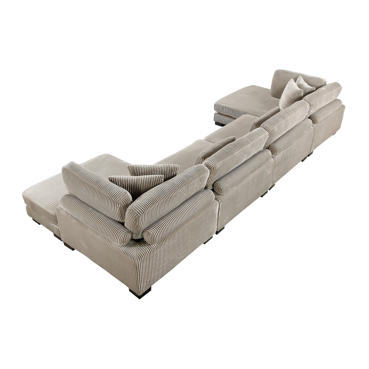 Traverse Taupe 4-Piece Modular Sectional with Reversible Chaises by Homelegance at Eve Furniture