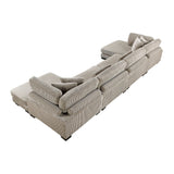 Traverse Taupe 4-Piece Modular Sectional with Reversible Chaises by Homelegance at Eve Furniture