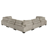 Traverse Taupe 5-Piece Corduroy Modular Sectional by Homelegance at Eve Furniture