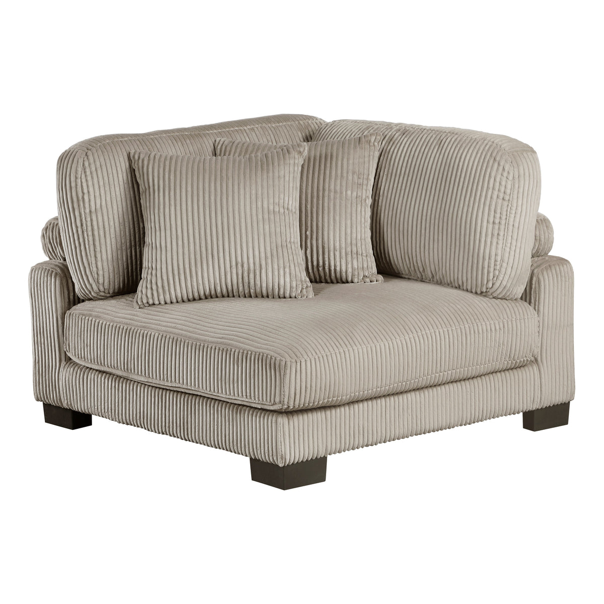 Traverse Taupe 5-Piece Corduroy Modular Sectional by Homelegance at Eve Furniture