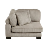 Traverse Taupe 5-Piece Corduroy Modular Sectional by Homelegance at Eve Furniture